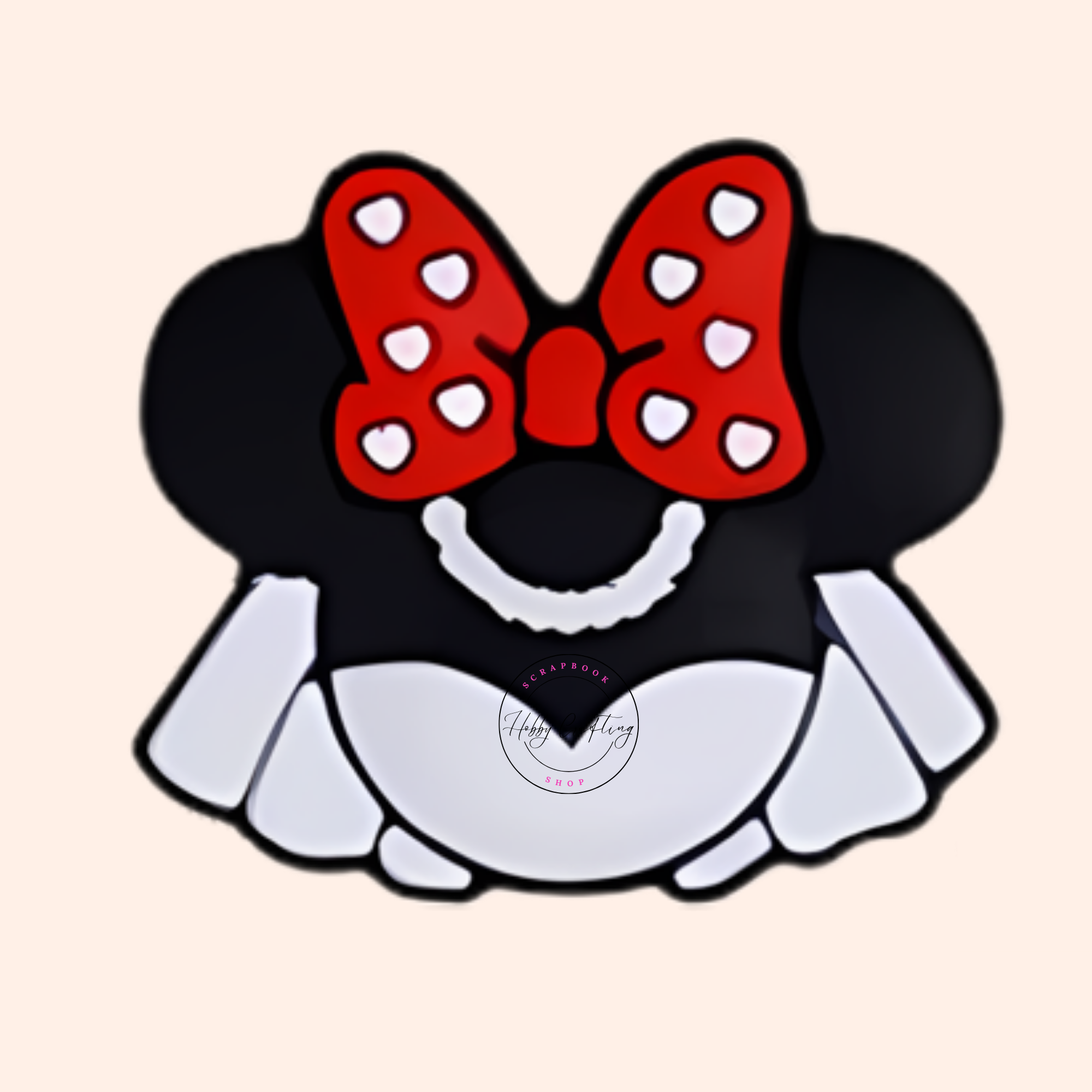 Silicone Focal Beads Minnie Wedding