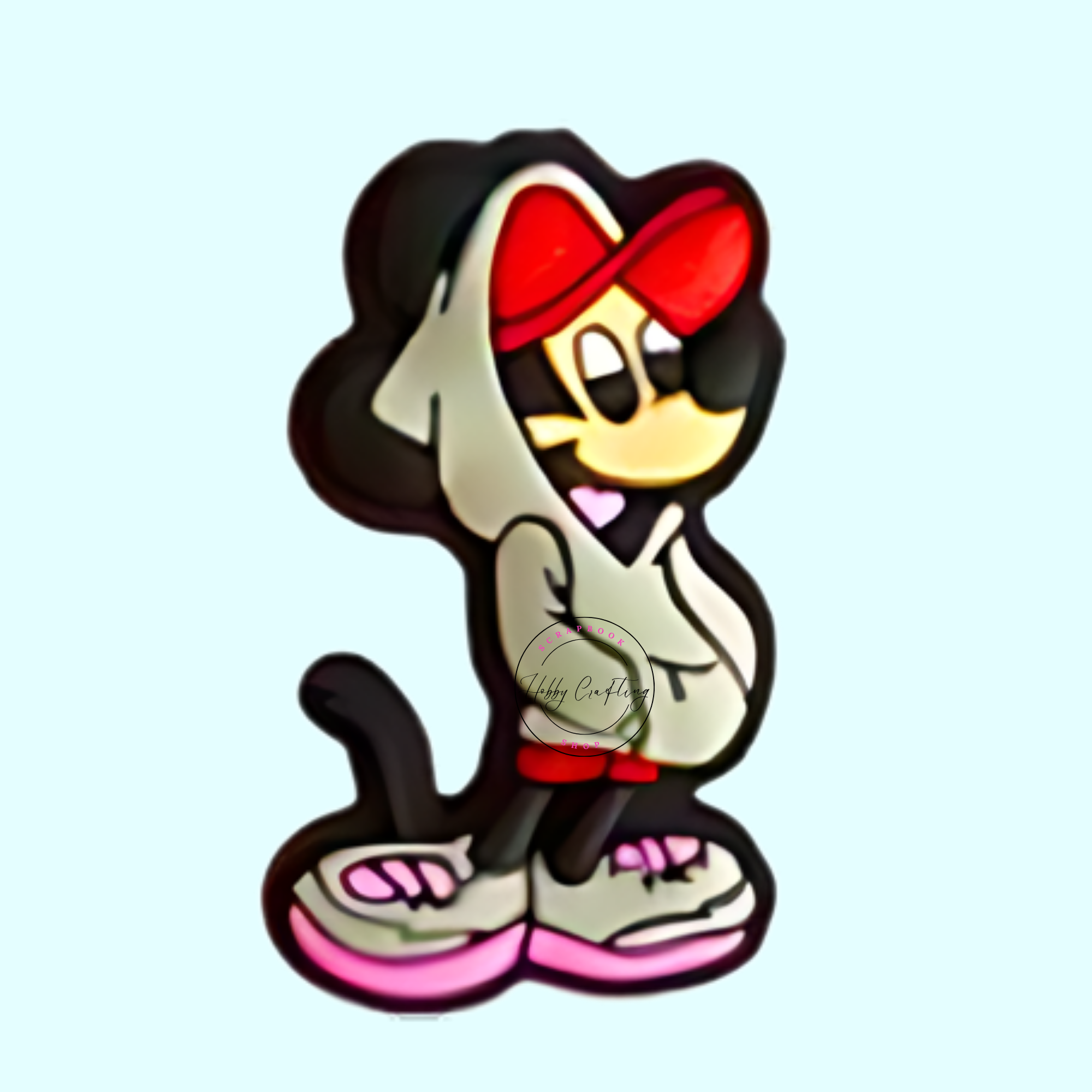 Silicone Focal Bead Mickey In Hoodie
