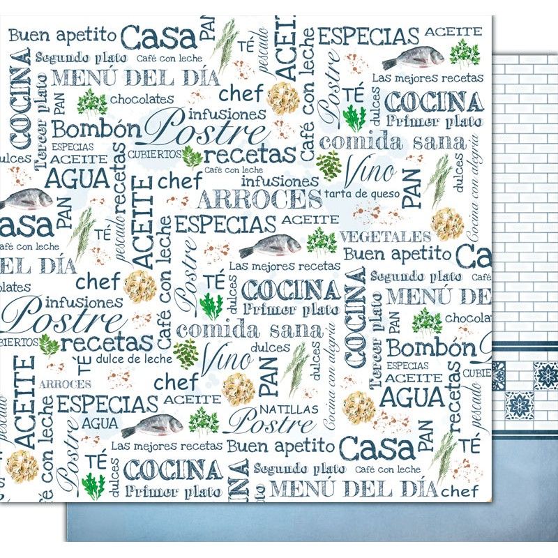 Pack Scrapbook Paper - Cocina De Amor