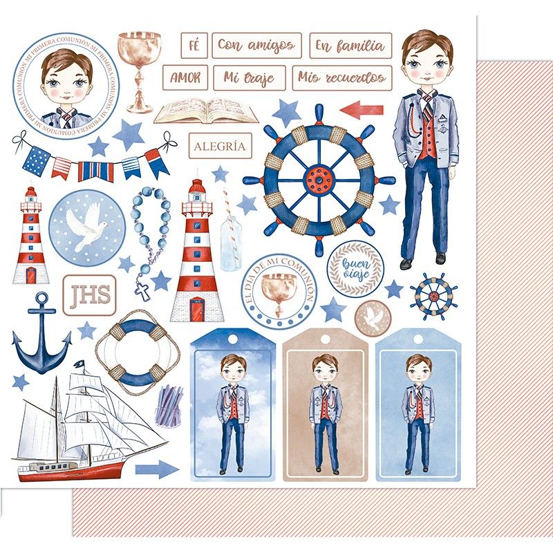 Scrapbook Paper - Comunión de niño - Recortables