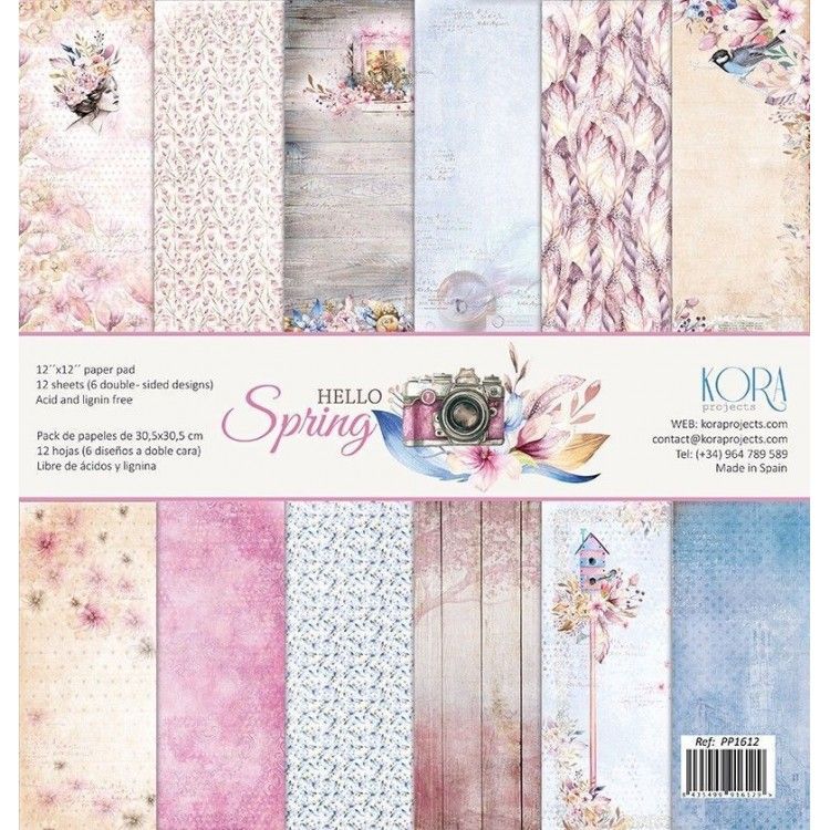 Scrapbook Paper - Pack of papers - Hello Spring