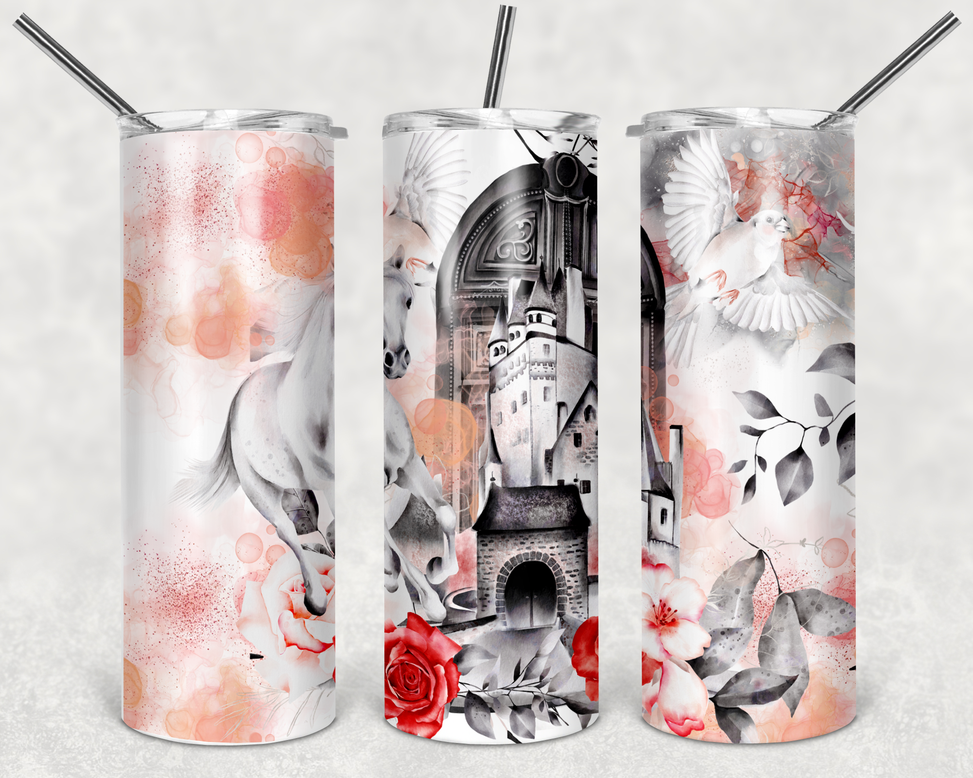Horse Vintage 20oz Skinny Tumbler Personalized