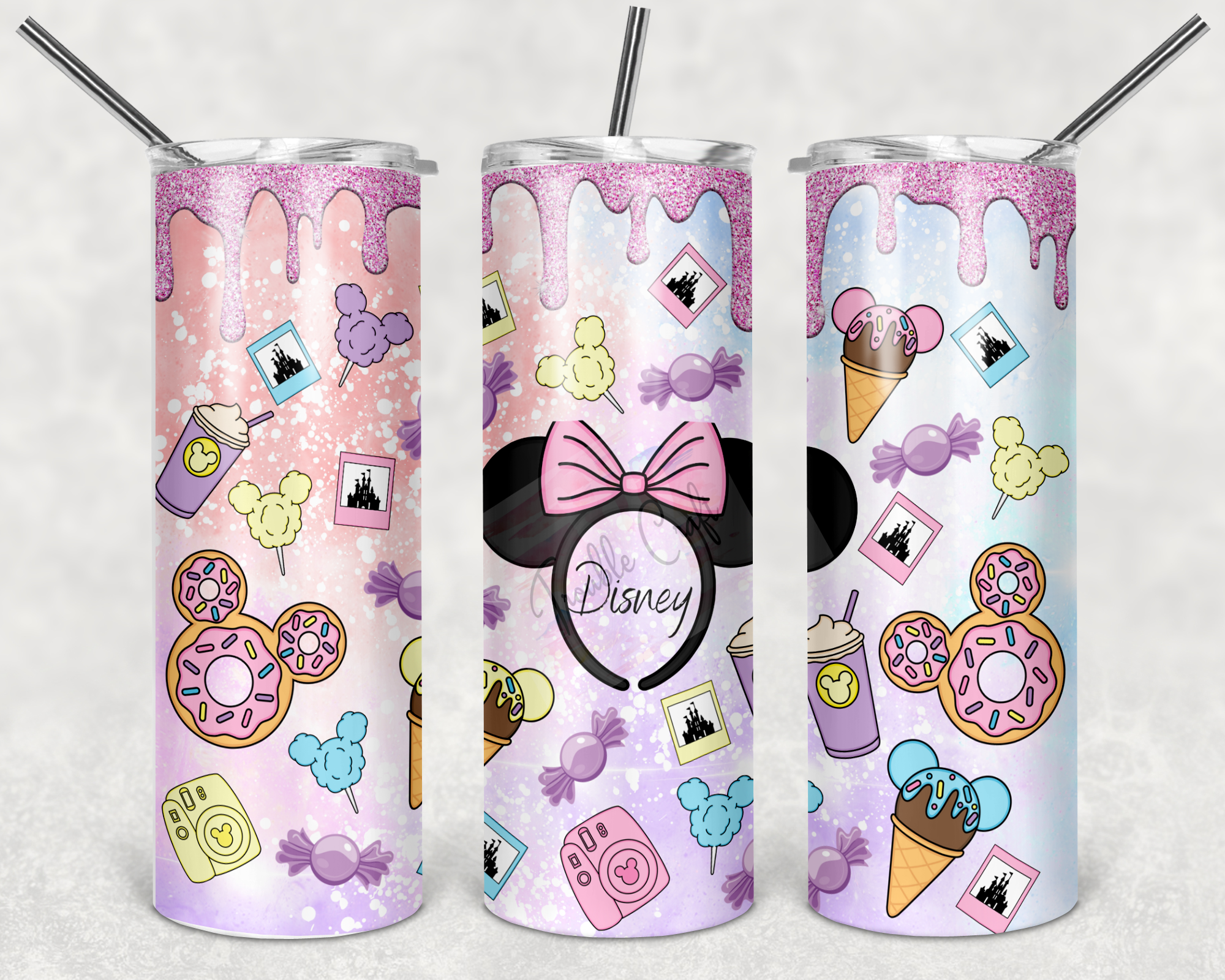 Magic Pink 20oz Skinny Tumbler Personalized