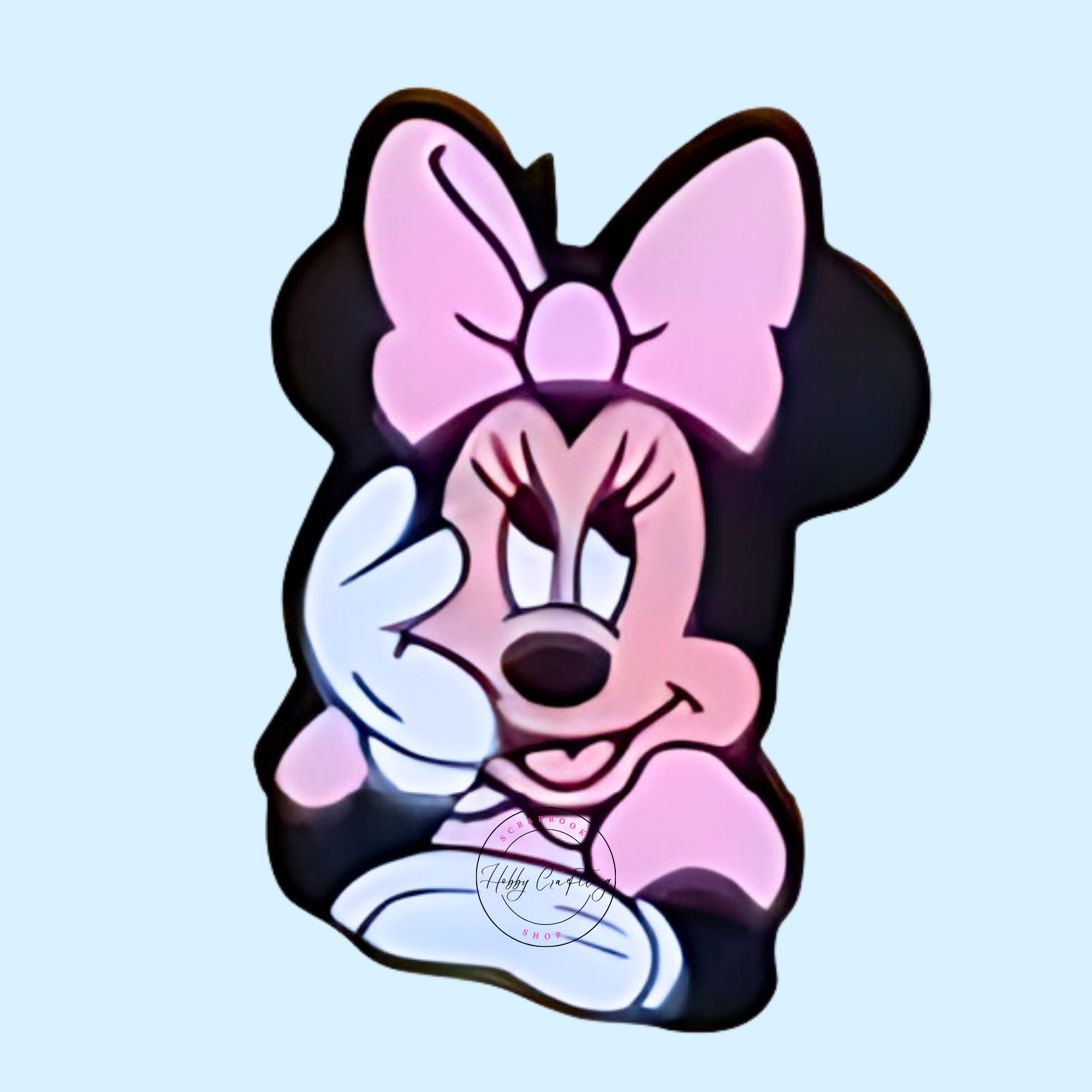 Silicone Focal Beads Minnie Pink