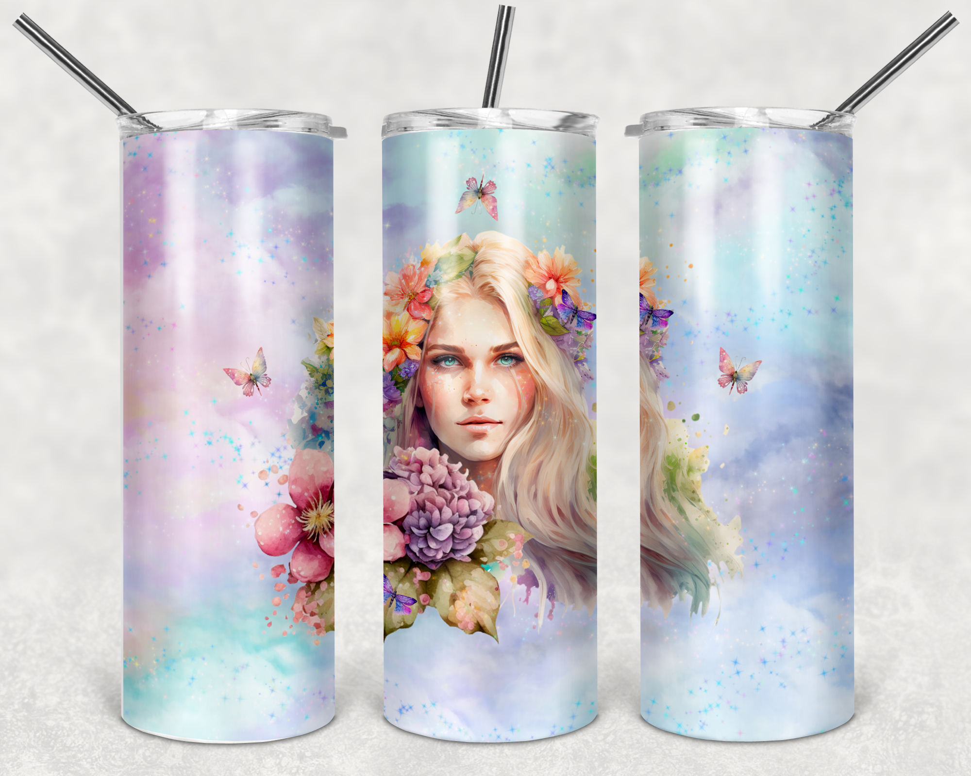 Fairy 20oz Skinny Tumbler Personalized