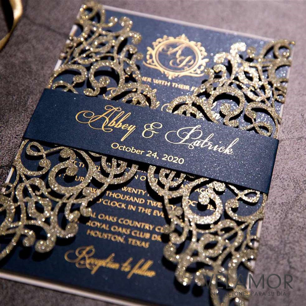 Party Invitation Romantic Card Envelopes Personalized Laser Cut