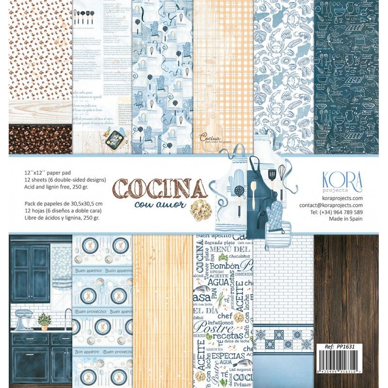Pack Scrapbook Paper - Cocina De Amor