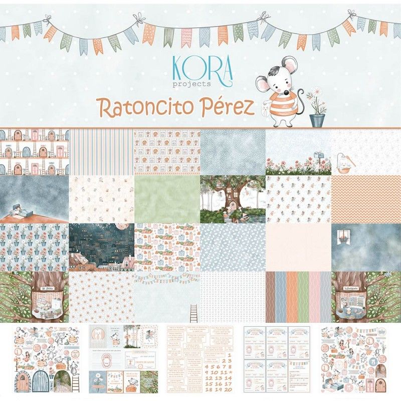 Pack Scrapbook Paper - LITTLE MOUSE PÉREZ