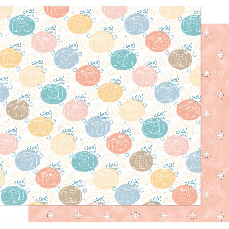 Scrapbook Paper Trotamundos - Camara De Fotos