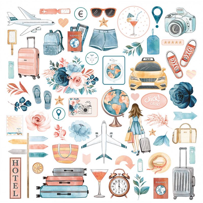 Scrapbook Paper Trotamundos - Recortables