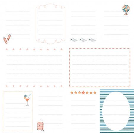 Scrapbook Paper Trotamundos - Tarjetas