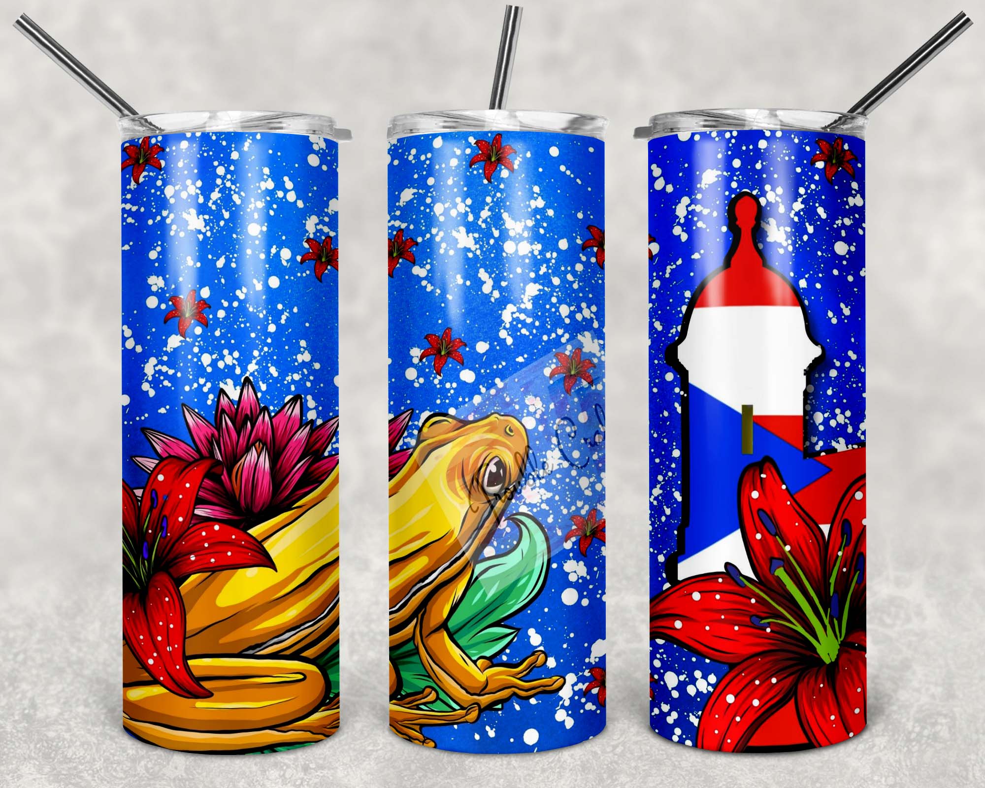 Coqui Puerto Rico 20oz Skinny Tumbler Sublimation