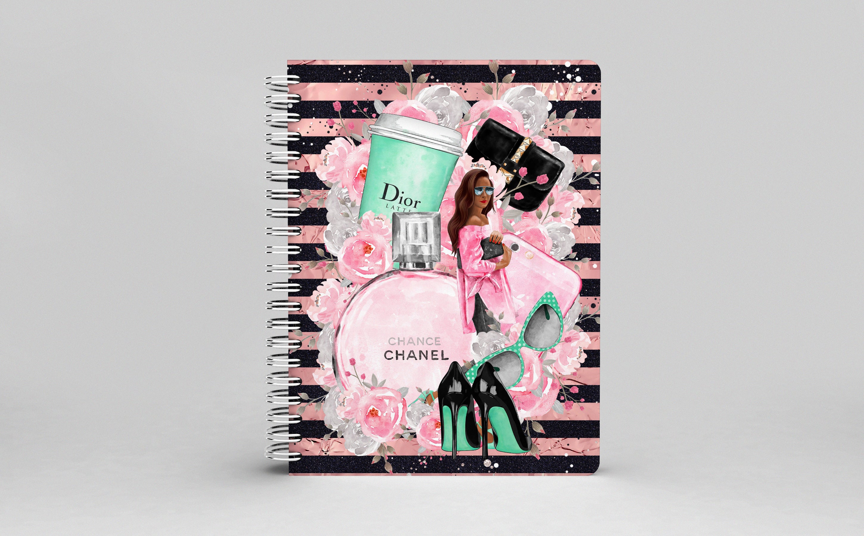 Notebook Cover Line Digital Planner City Dior Woman Fashion
