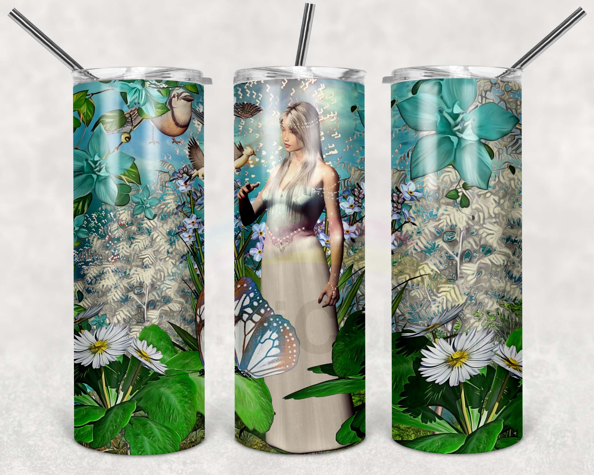 Woman Magical 20oz Skinny Tumbler Sublimation Design