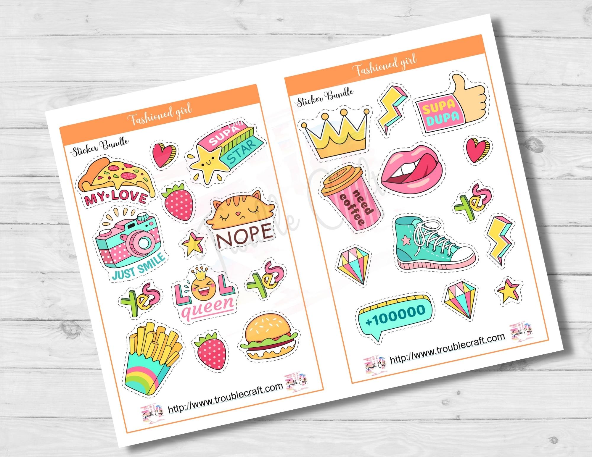 Fashioned Girl Sticker Bundle