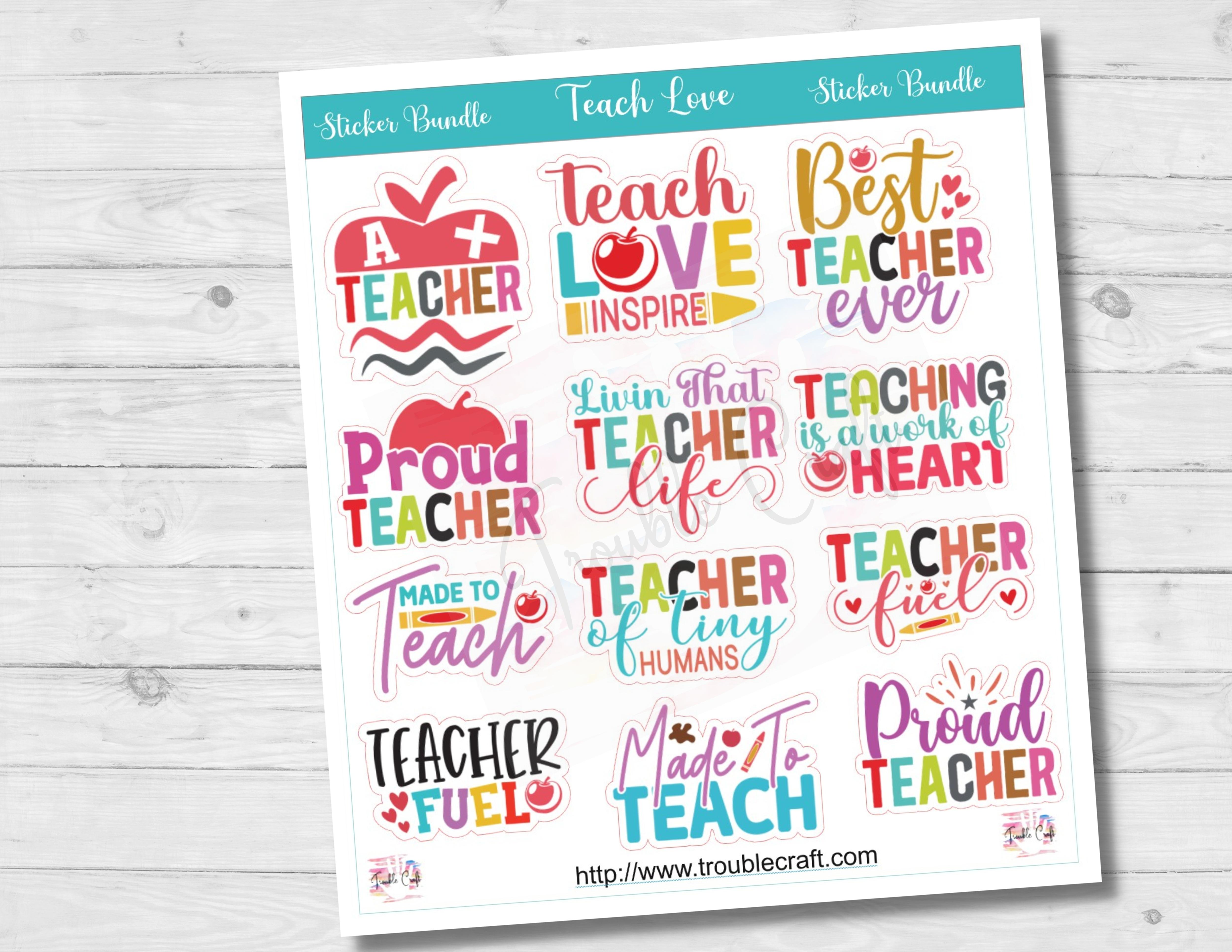 Teacher Love Stickers Bundle