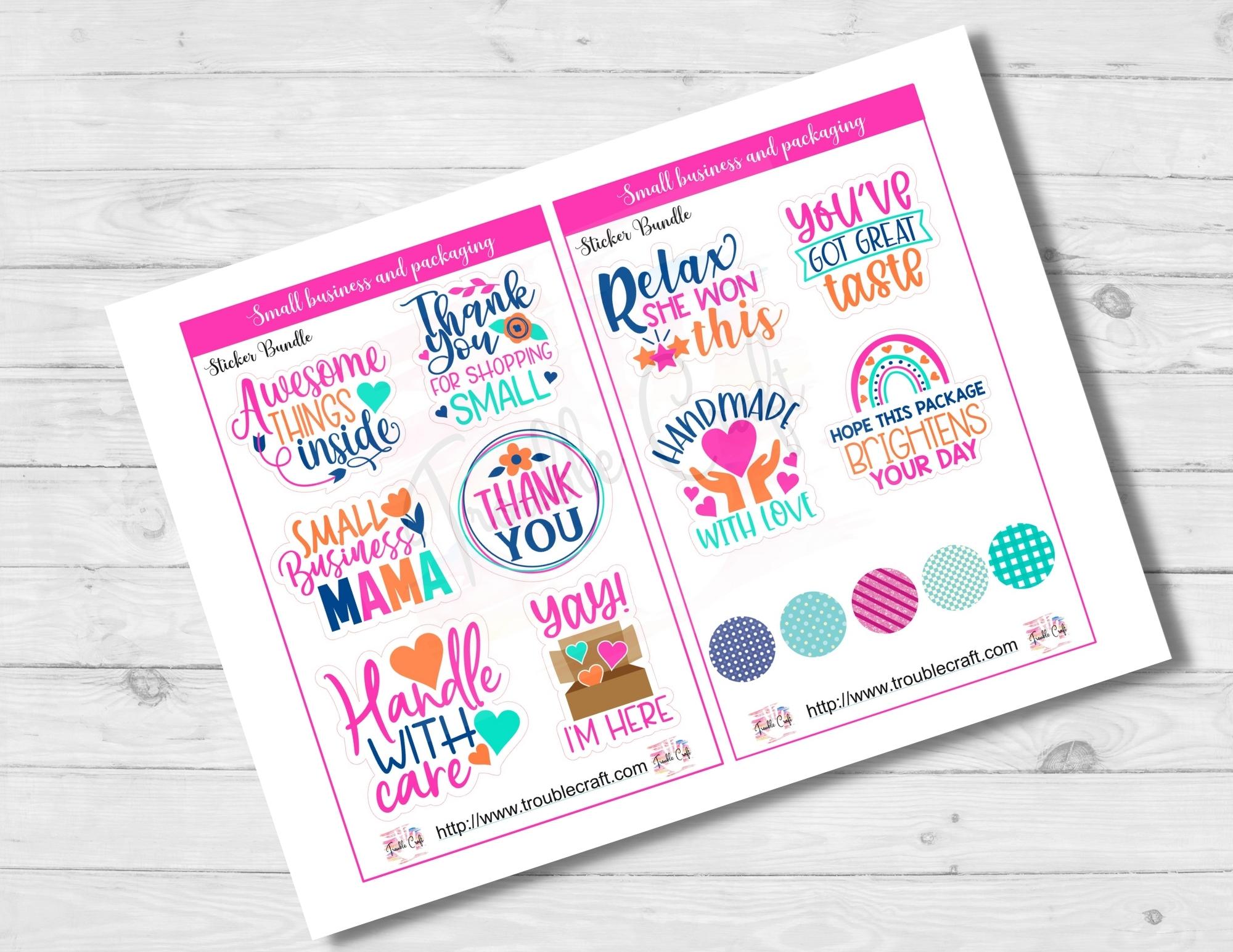Small Business and Packaging Sticker Bundle