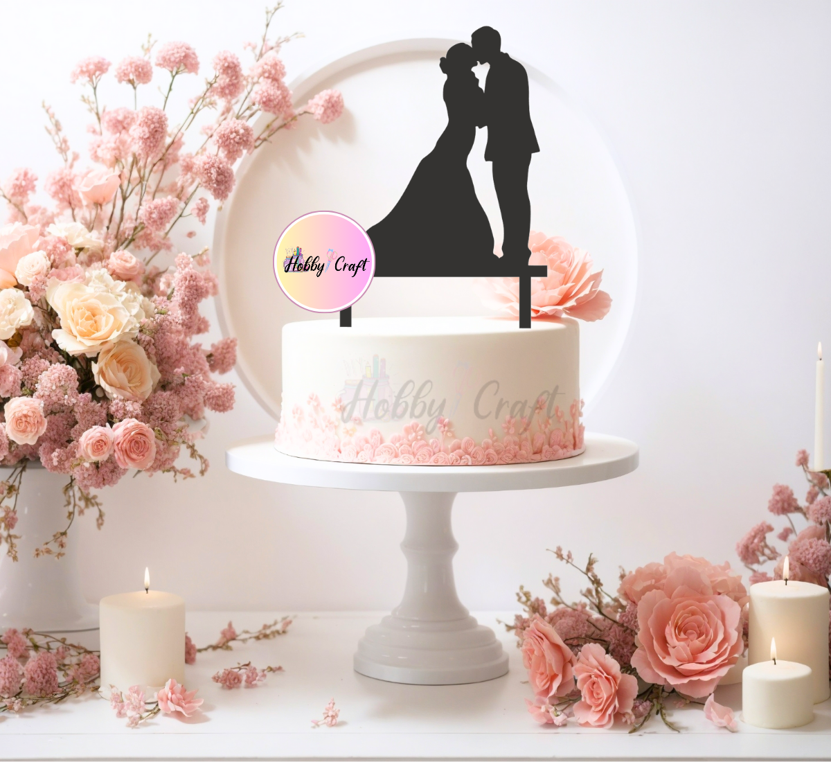Cake Topper - Wedding Decoration | Custom Glitter Color