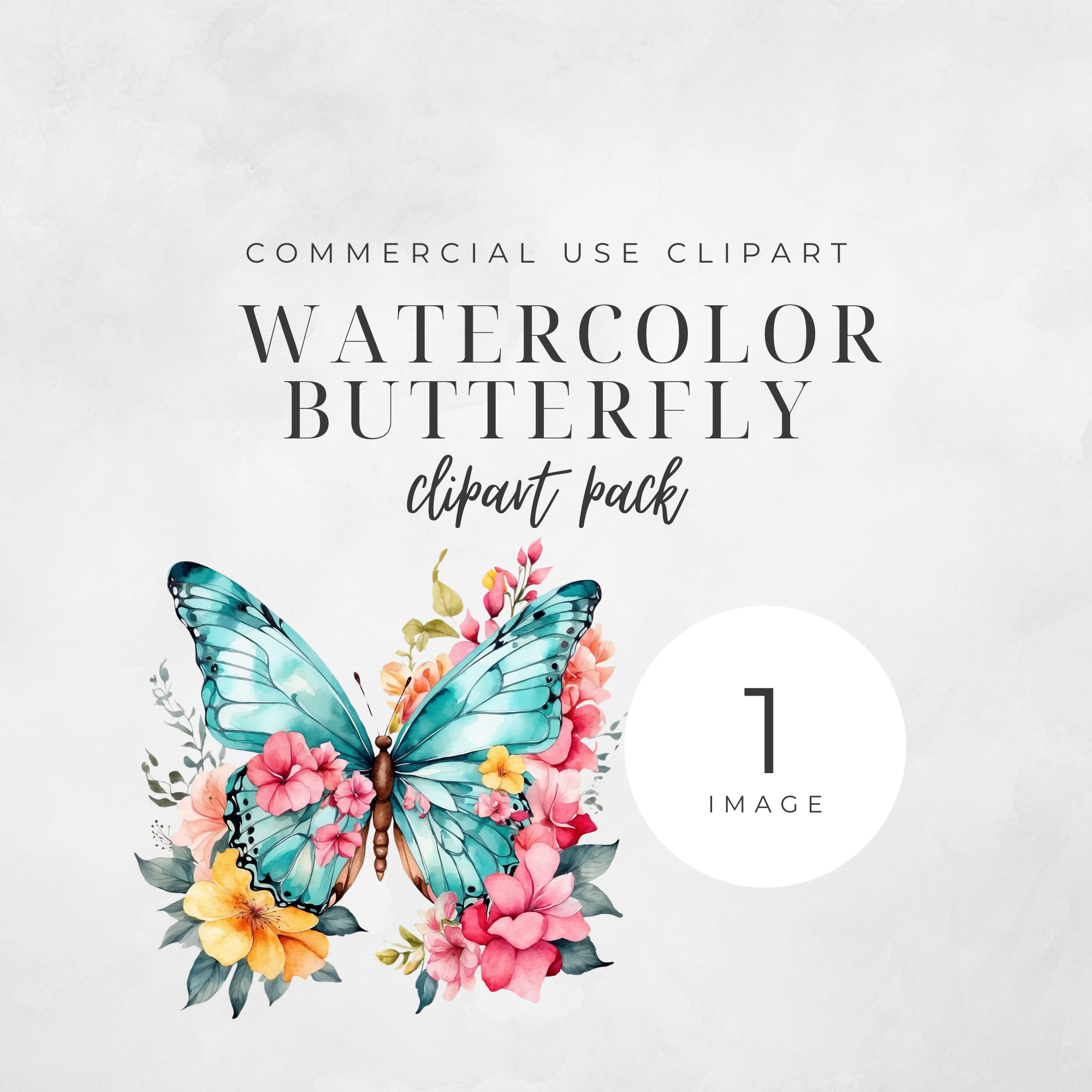 Elegant and Colorful Butterfly Clipart, Rainbow Watercolor Butterflies And Flowers Bundle, transparent png, Butterfly Wings, Commercial use
