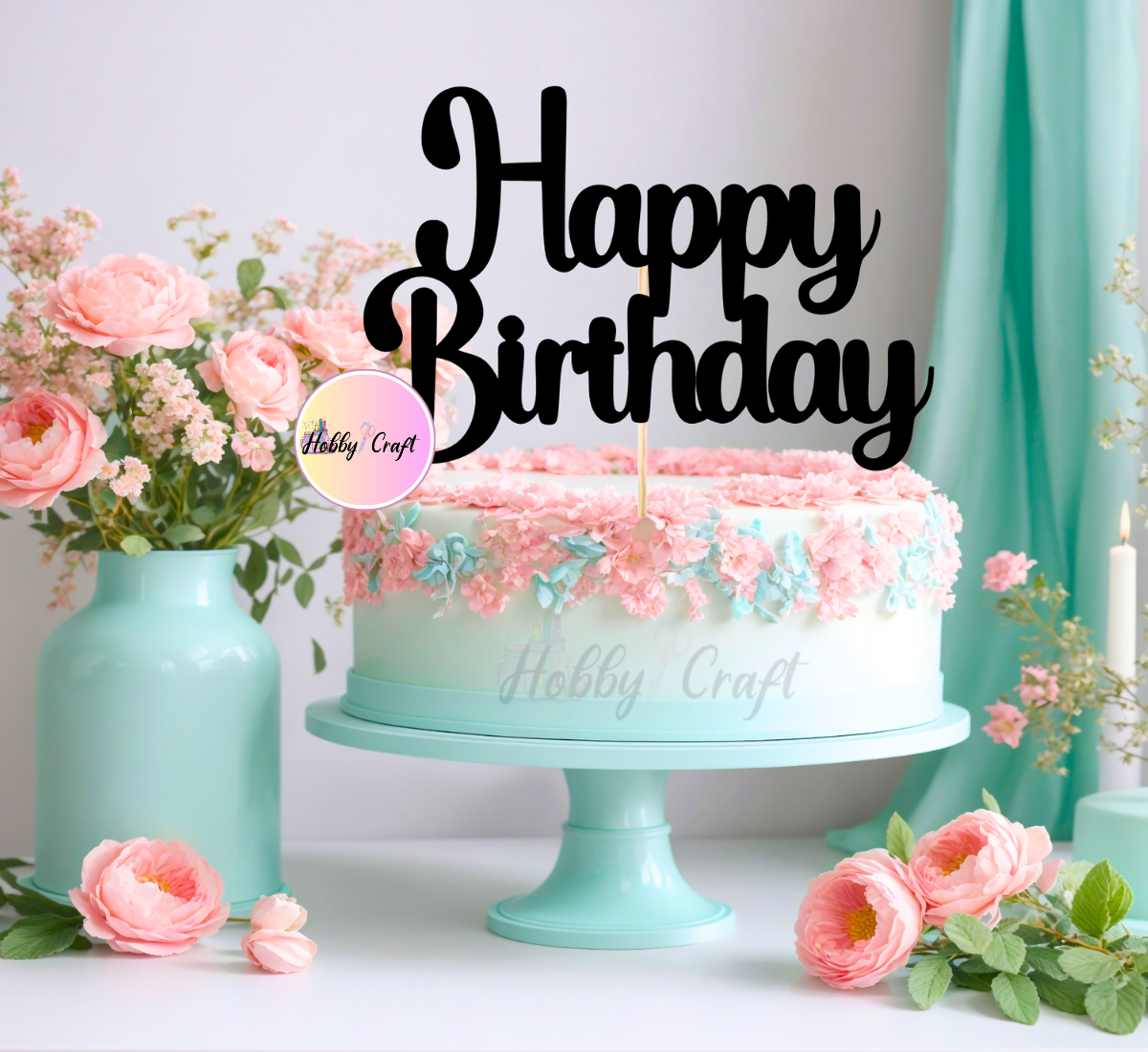  Cake Topper -  Birthday Cake Decoration | Custom Glitter Color