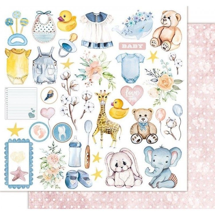 Scrapbook Paper - Sweetie Baby - Teddy bear
