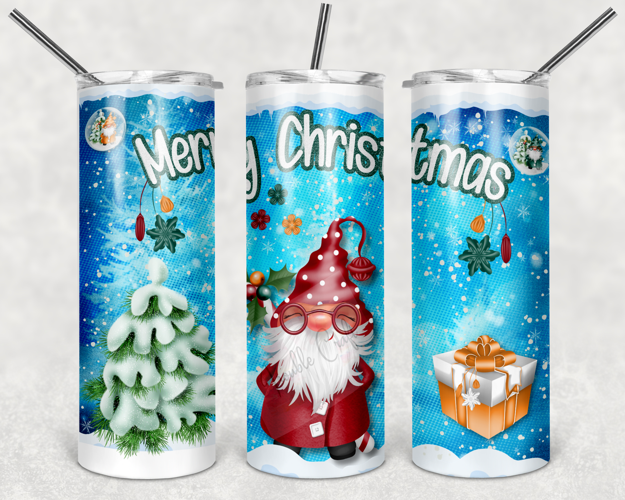 20oz Skinny Tumbler Sublimation Personalized With Straw and Lid