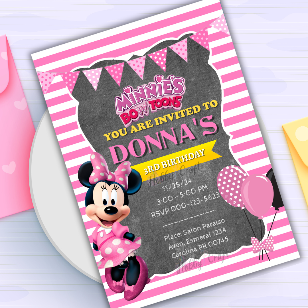 Minnie Birthday Party Invitation | Instant Download Printable