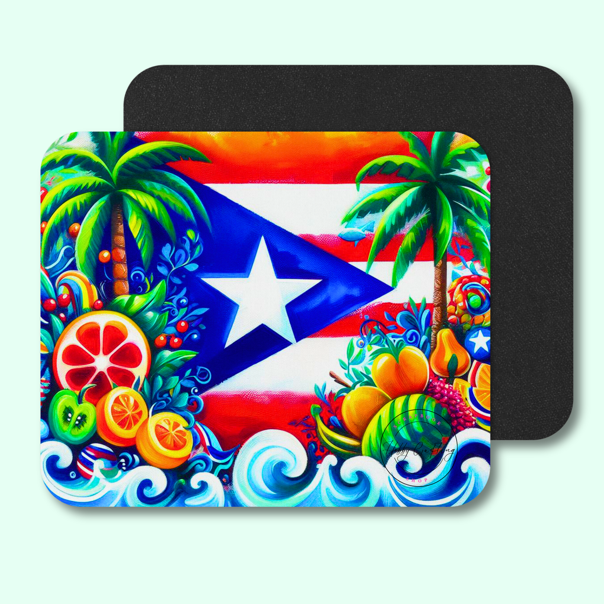 Sublimated Mouse Pad  PUerto Rico Tropical Fruit