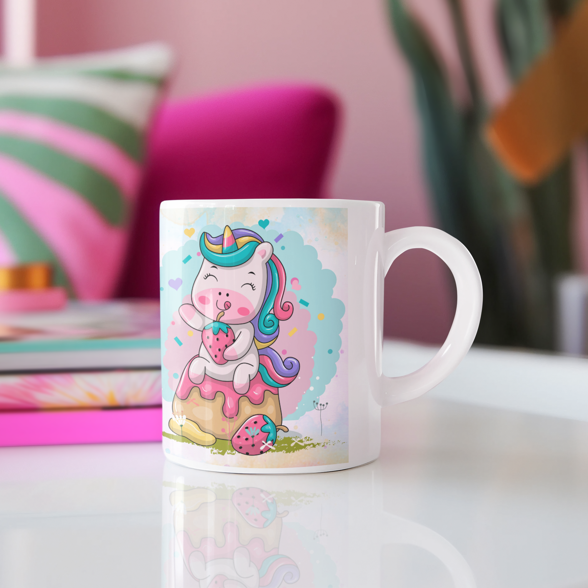 Personalized Coffee Mug 11 oz  Unicornio