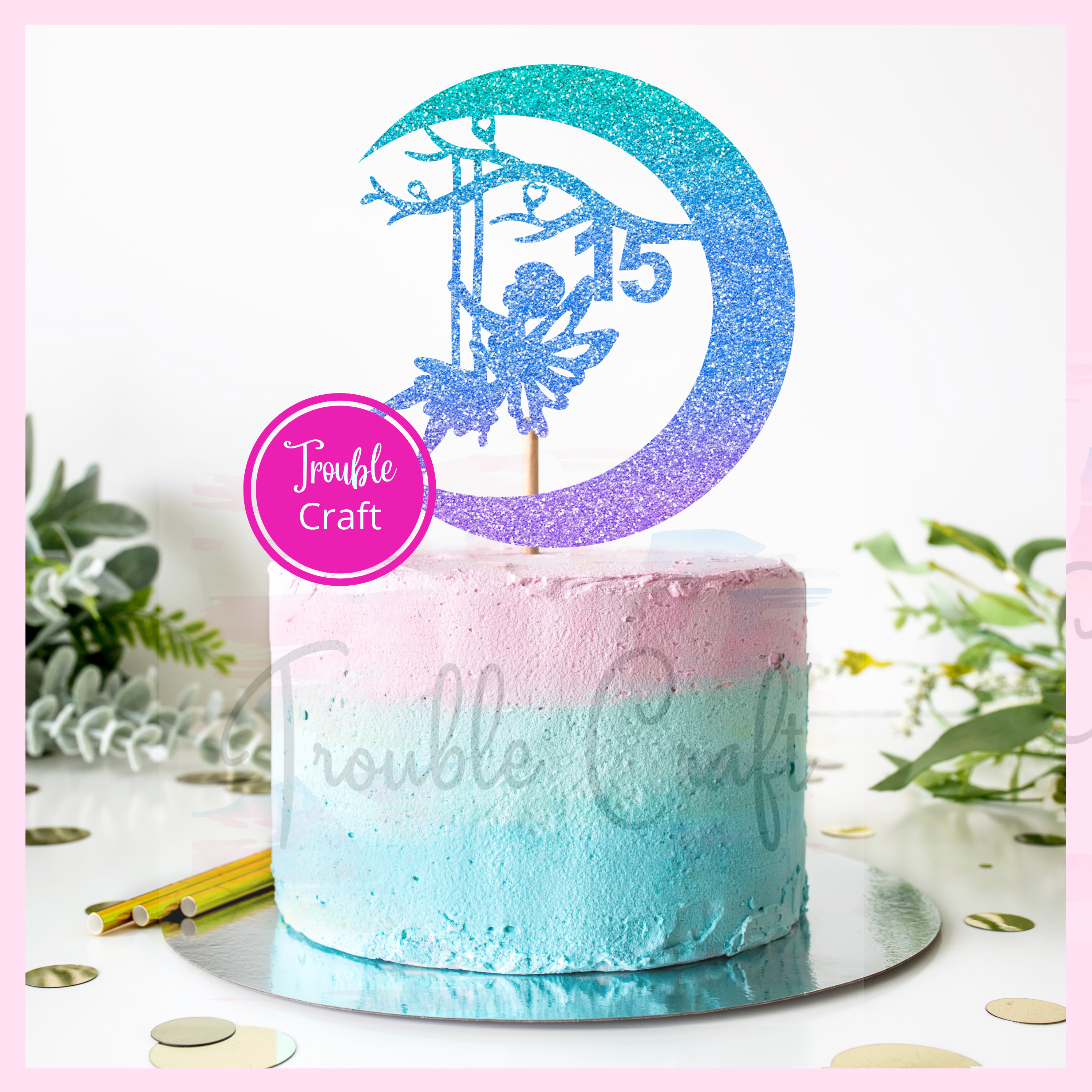 Fairy Cake Topper Happy Birthday Magical
